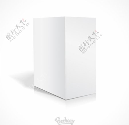 纯白立体箱子模型图片