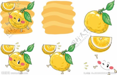 手绘柠檬表情图片