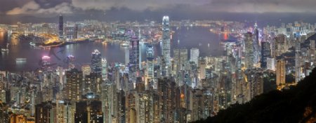 香港中环之夜图片