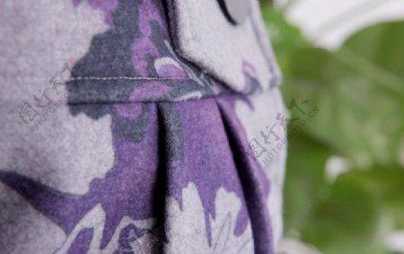 紫色花纹布料高清图图片