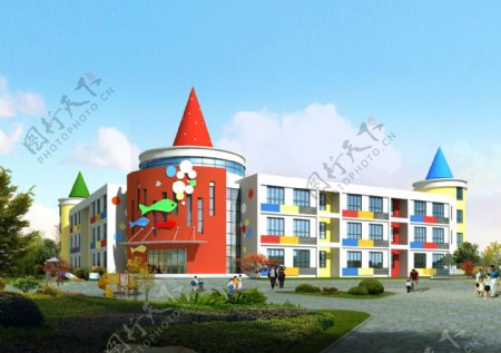 幼儿园建筑设计图图片