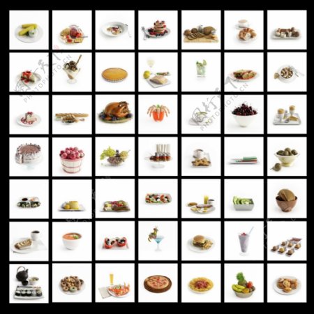 3D西餐食物模型集图片