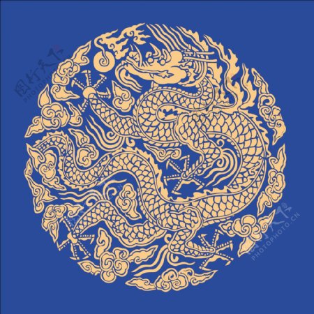 中國傳統文化金龍紋图片