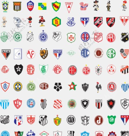 全球2487个足球俱乐部球队标志巴西1图片