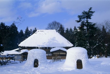 奥林匹克公园雪景图片