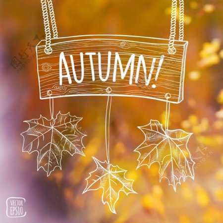 手绘秋季背景图片
