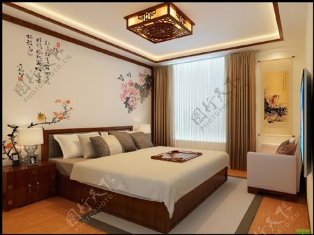 中式卧室图片