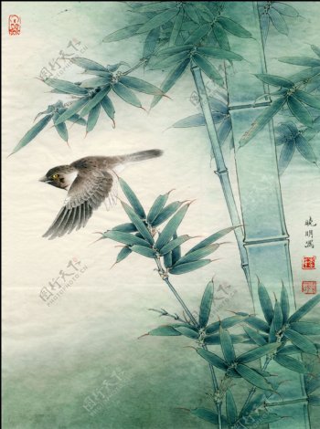 李晓明工笔花鸟高清图图片