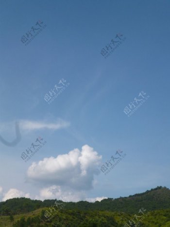 蓝天白云云团图片
