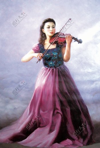 小提琴独奏图片