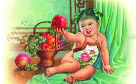 苹果大娃娃胖图片