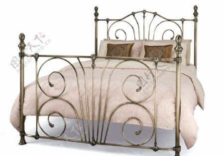 床单金属床床床垫图片