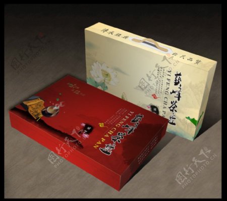 艺峰茶盘包装盒2款展开图图片