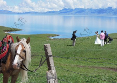 新疆赛里木湖畔婚纱片