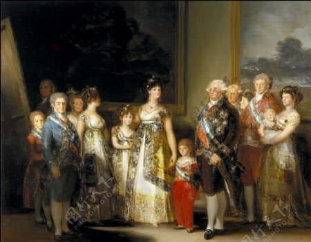 弗朗西斯科183戈雅西班牙查尔斯四世和他的家人图片