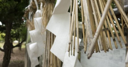 日本神社注连绳纸带图片
