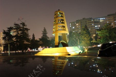 北京师范大学木铎夜景图片