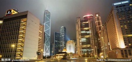 美丽香港城市夜景风光图片