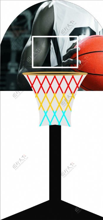 篮球架子图片