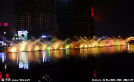 项王公园音乐喷泉图片