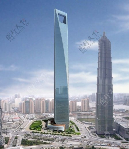 上海金融中心和金茂大厦效果图图片