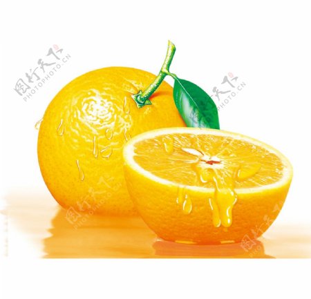 橙汁上橙子已抠好图片
