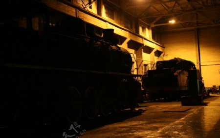 蒸汽机车修理厂图片