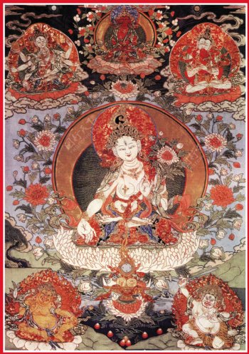 西藏日喀则唐卡佛教佛法佛经佛龛唐卡全大藏族文化16图片