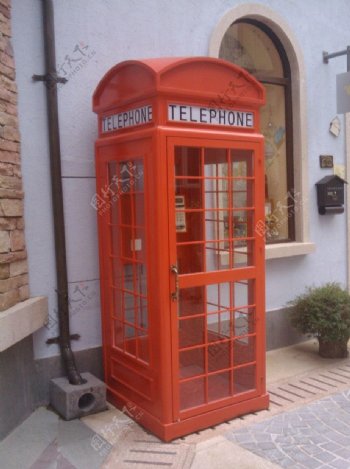 西式电话亭图片