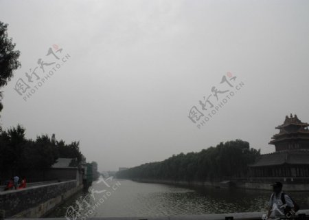 北京古护城河图片