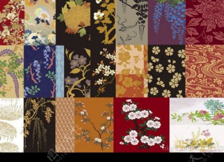 日本传统图案合集1花卉植物共22张图片