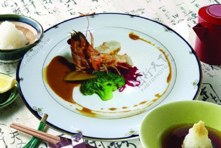 日本料理味极鲜大头虾图片