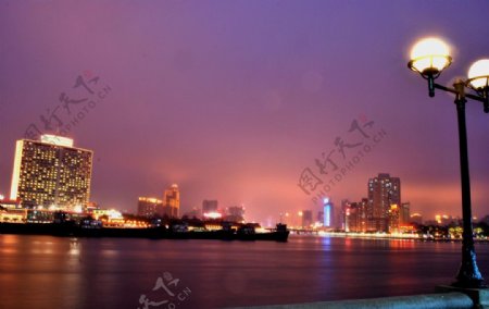 广州市芳村白鹅潭夜景图片