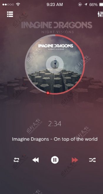 简洁音乐app界面图片