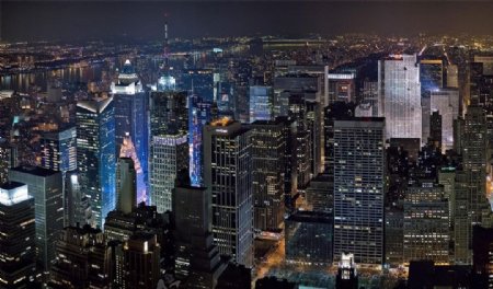 曼哈顿夜幕图片