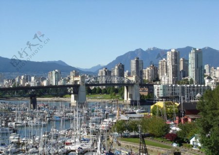 加拿大温哥华城市景观一角图片