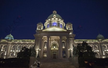 议会大厦夜景图片