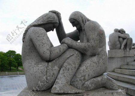 挪威维格兰雕塑公园图片