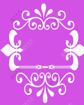 紫色花边图片