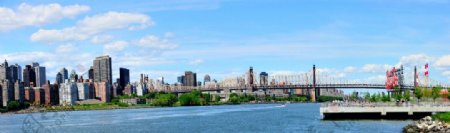 纽约曼哈顿的悬臂大桥图片