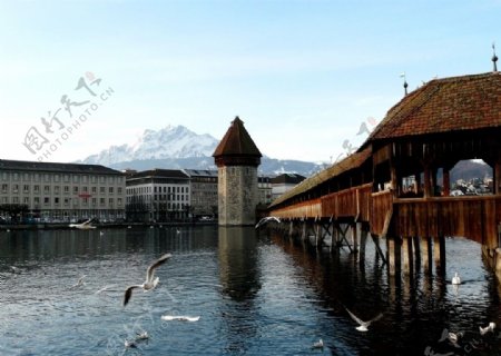 瑞士硫森硫森湖风光图片