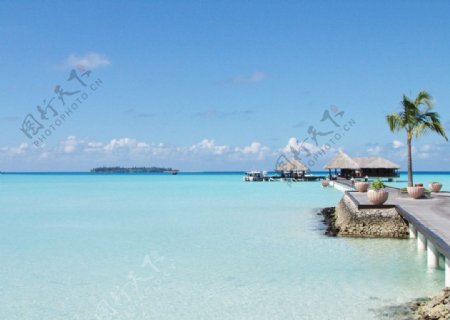 海洋沙滩风景马尔代夫图片