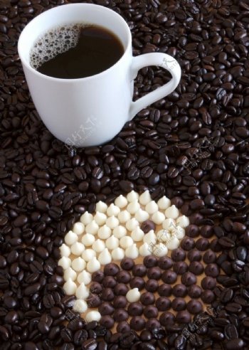 咖啡和咖啡豆图片