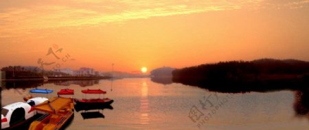 东坡湖的早晨图片