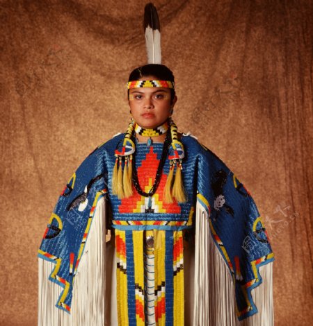 女性印第安服饰图片