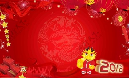 龙年春节背景图片