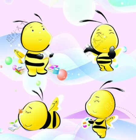 可爱的小蜜蜂图片