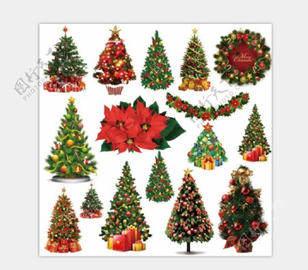 圣诞节圣诞树装饰礼品图片