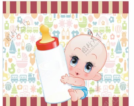 婴儿报奶瓶图片
