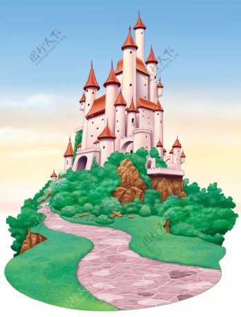 迪士尼公主城堡背景图片